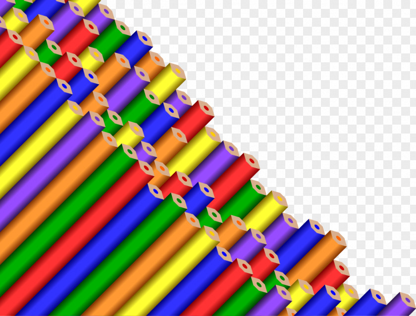 Vector Pencil Drawing Colored PNG