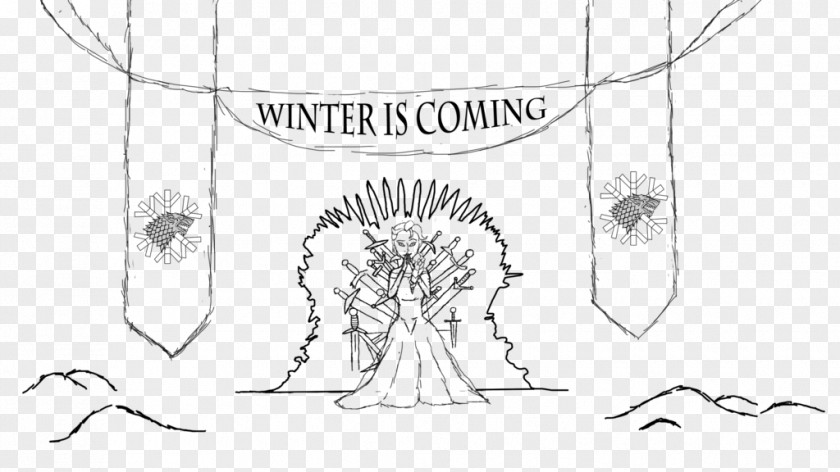 Winter Is Coming Line Art Paper Mammal Sketch PNG