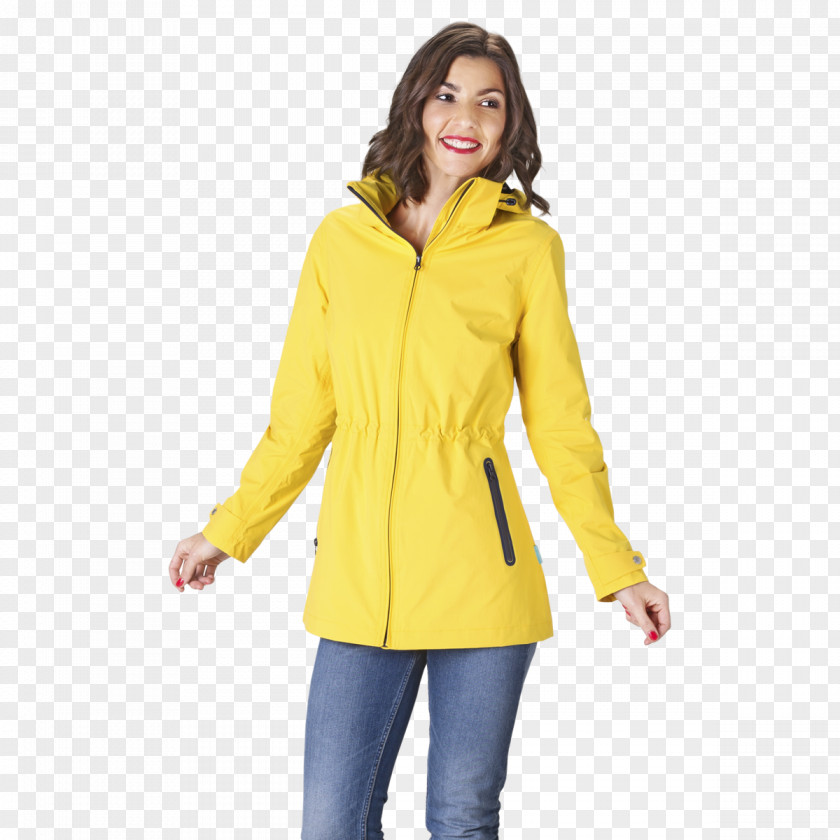 Yellow Jacket Hoodie Raincoat PNG