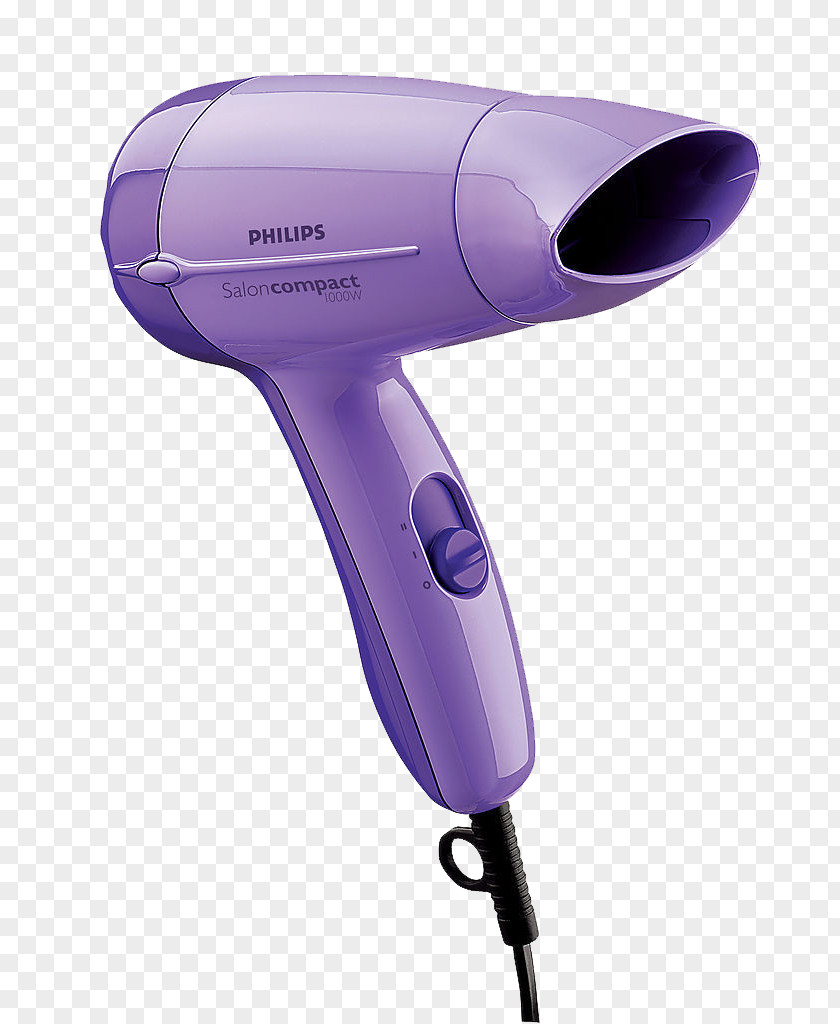 Philips Flat Mouth Purple Hair Dryer Comb Beauty Parlour PNG