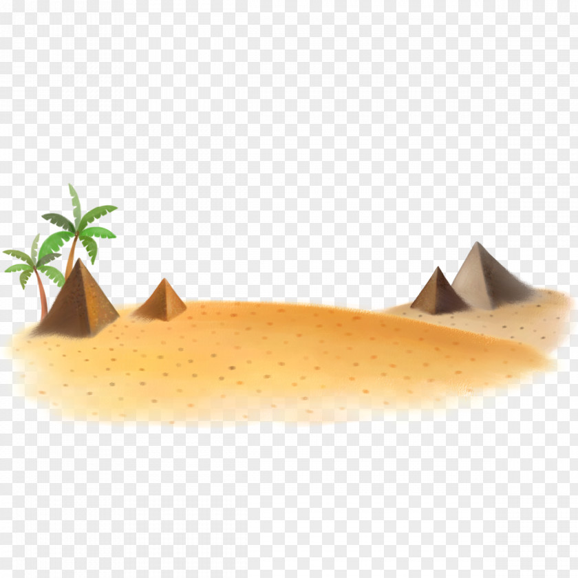 Pyramid Barren Desert Child Cartoon Drawing Wallpaper PNG