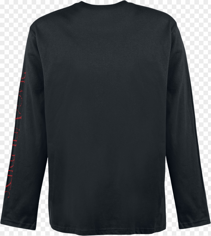 T-shirt Long-sleeved Black PNG