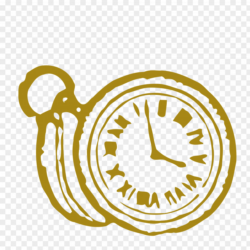 Cartoon Hand-painted Alarm Clock Drawing PNG
