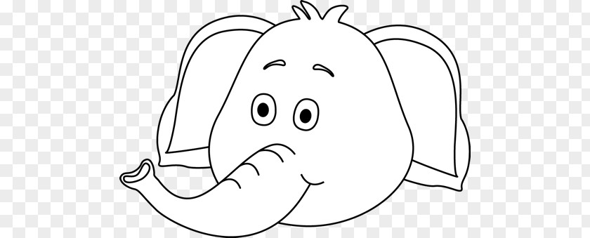 Elephant Outlines Asian Black And White Clip Art PNG