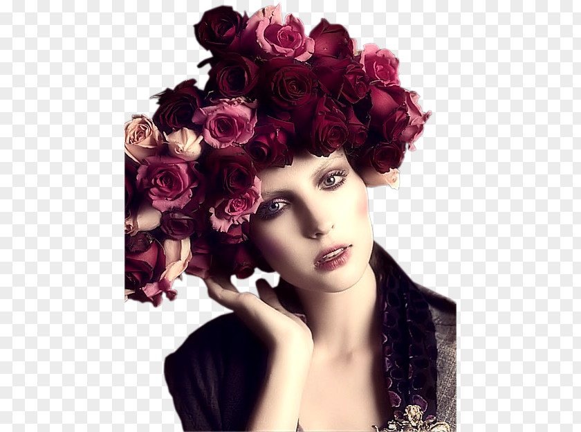 Flower Rose Floral Design Woman Crown PNG