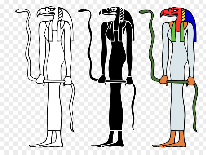Hand-painted Murals Of Ancient Egypt To Take The Snake Man Egyptian Hieroglyphs Language PNG