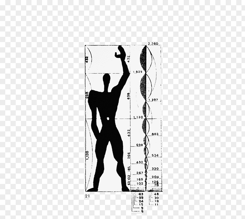 Le CorBusier Modulor Vitruvian Man Architecture Proportion PNG