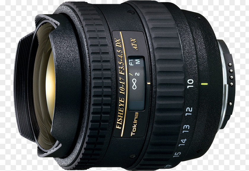 Camera Lens Fisheye Tokina AT-X 107 AF DX 10-17mm F/3.5-4.5 Digital SLR PNG