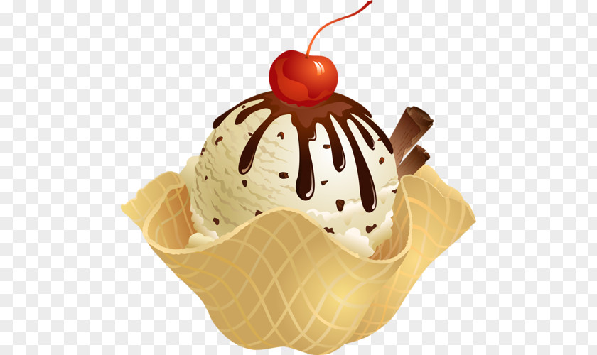 Ice Cream Chocolate Sundae Cones Fudge PNG