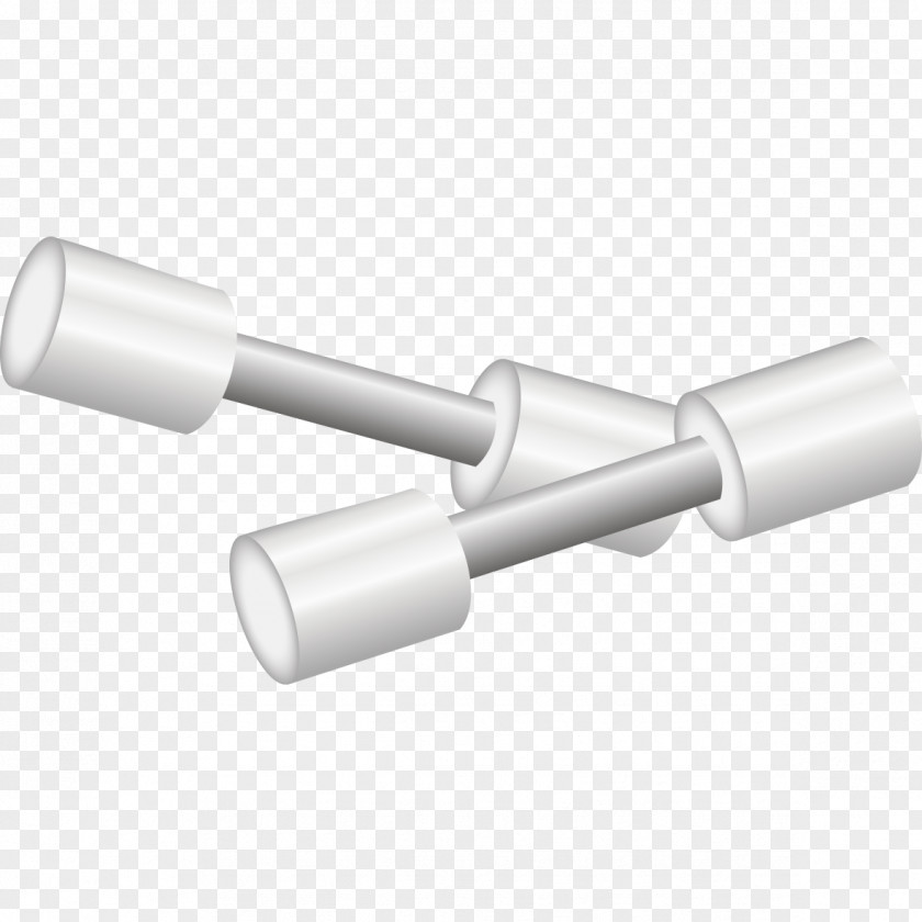 White Barbell Graphics Dumbbell PNG