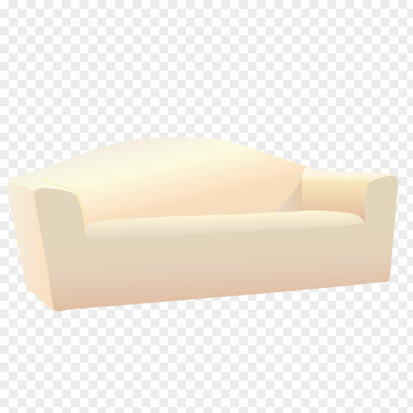 White Leather Sofa Couch Chair Angle Beige PNG