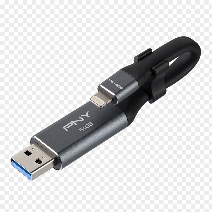 128 GBWhite, Gray USB Flash Drives PNY Technologies DUO-LINK 3.0 PNY128GB OTG Duo-Link 3.0/Lightning Connector DriveIpad Pro 129inch 2nd Generation Drive PNG
