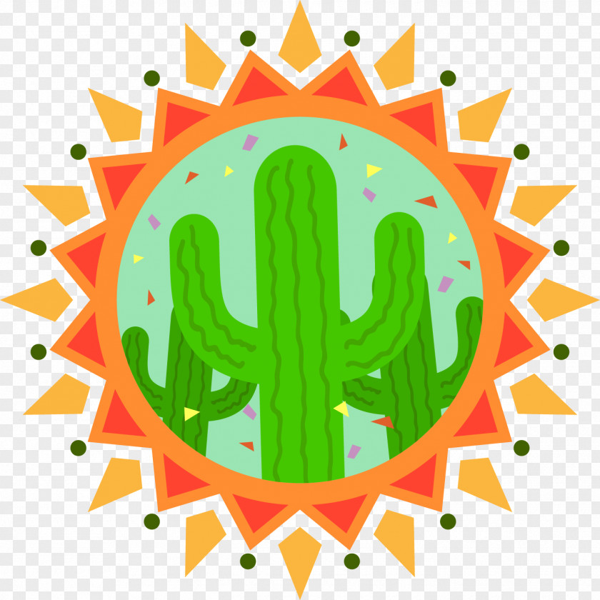 Cartoon Cactus Decoration Pattern Clip Art PNG