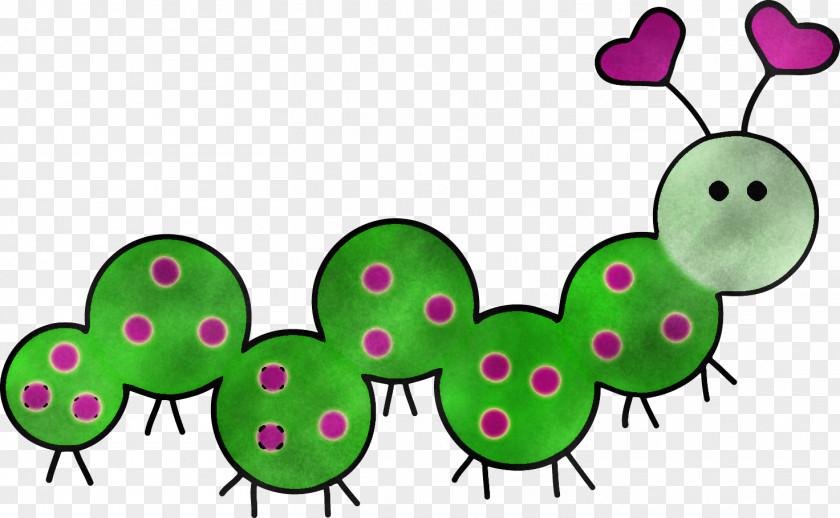 Caterpillar Insect Green PNG