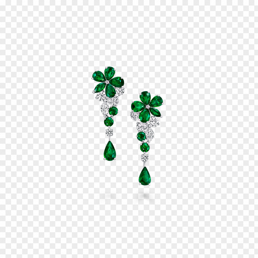 Emerald Earring Jewellery Gemstone Graff Diamonds PNG