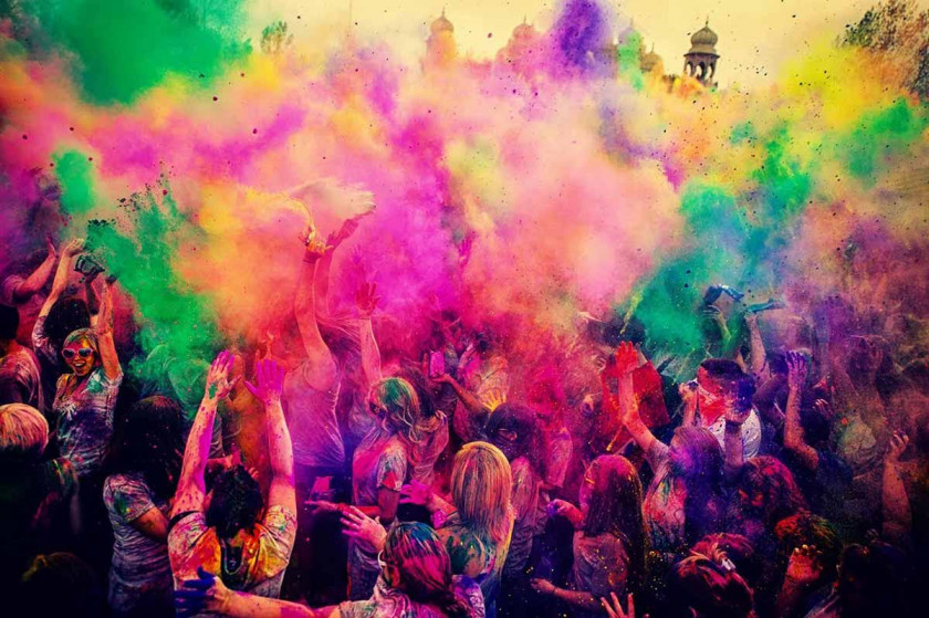 Happy Holi Festival Of Colours Tour The Color Run Party PNG
