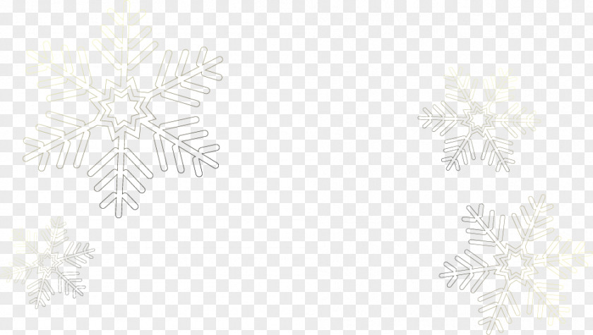 White Snowflake Lines Floating Material Pattern PNG