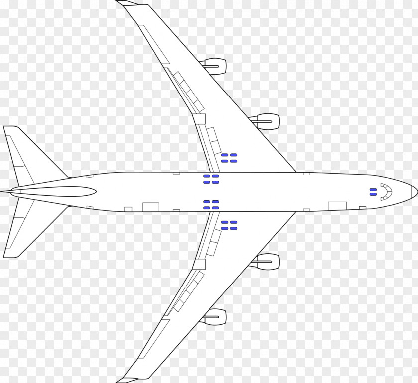 Boeing 747 Airliner Drawing Aviation High-lift Device PNG