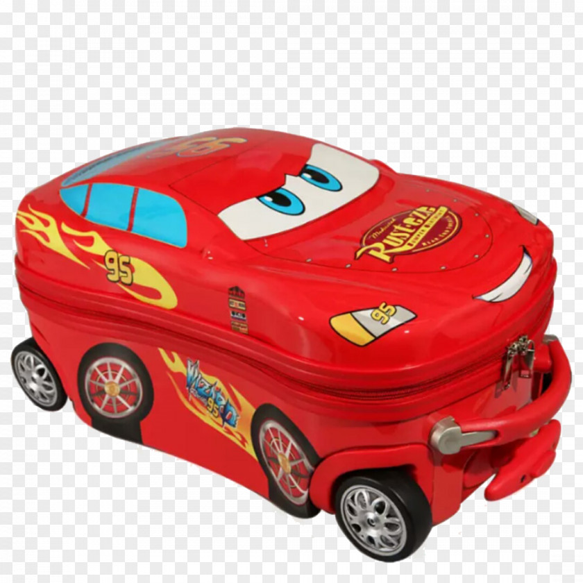 Red Car Trunk Suitcase Baggage PNG