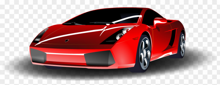 Red Lamborghini Sports Car Gallardo Clip Art PNG