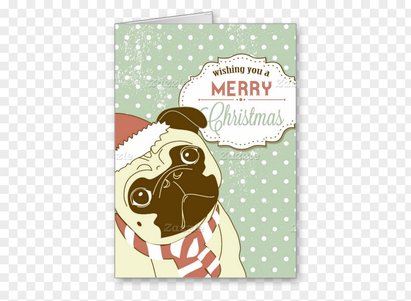 Santa Claus Pug Christmas Card Greeting & Note Cards PNG