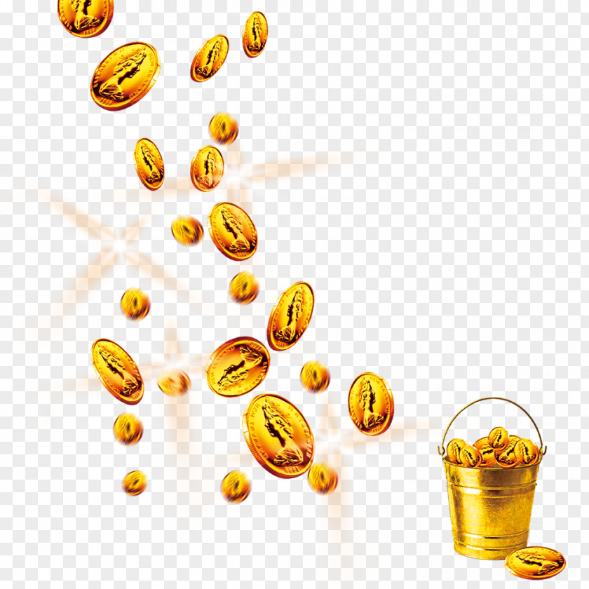 A Bucket Of Coins Gold Coin Barrel PNG