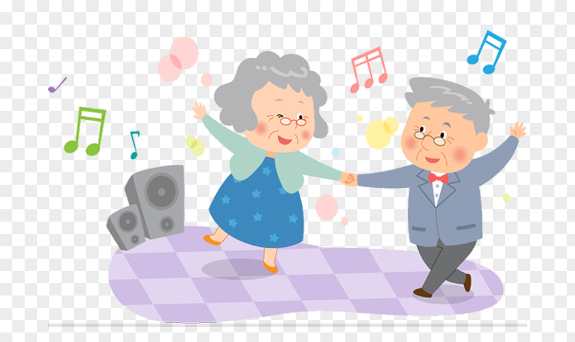 Dancing Old Man Dance Illustration PNG
