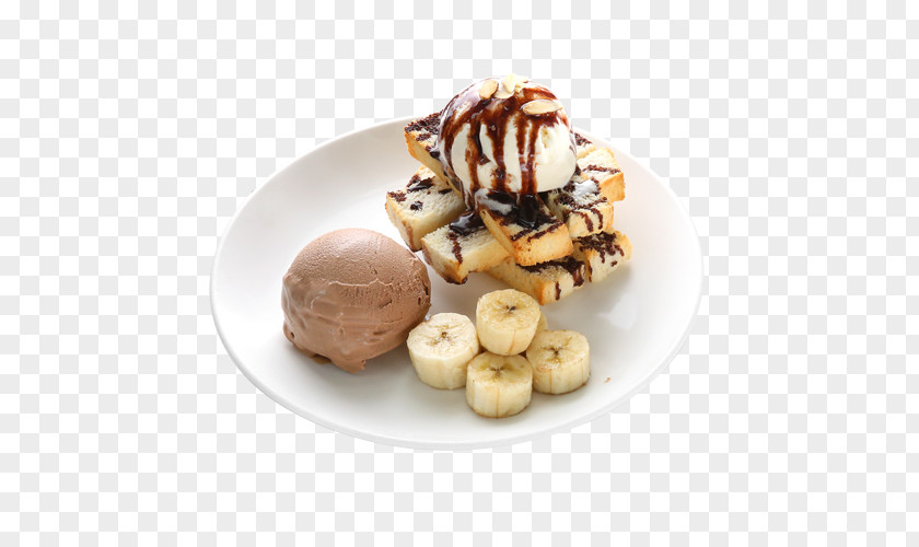 Ice Cream Chocolate Sundae Profiterole Waffle PNG