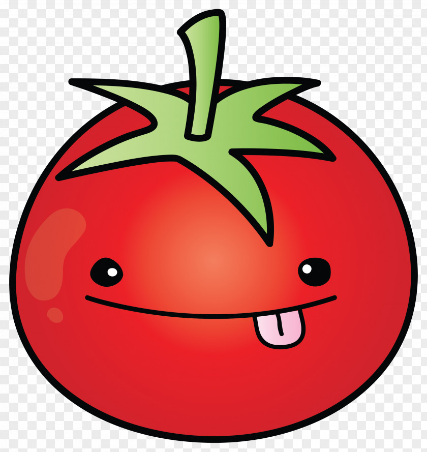 Line Art Mouth Tomato Cartoon PNG
