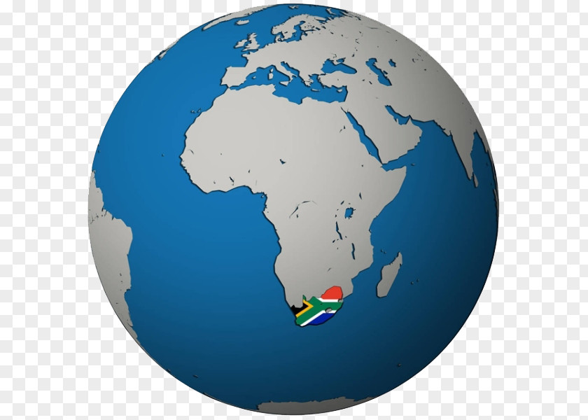 Map Of South Africa On Earth Flag Globe World Stock Photography PNG