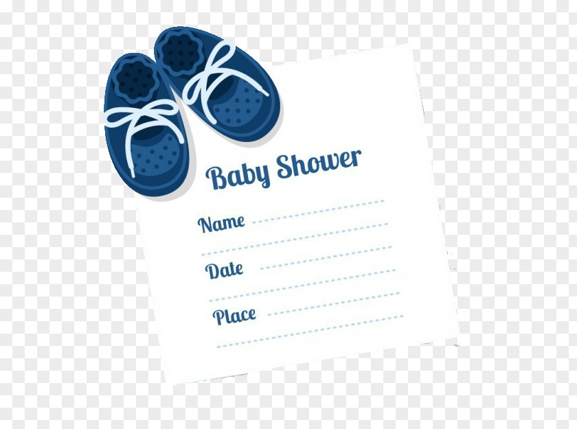 With Wool Shoes Baby Shower Template Clip Art PNG