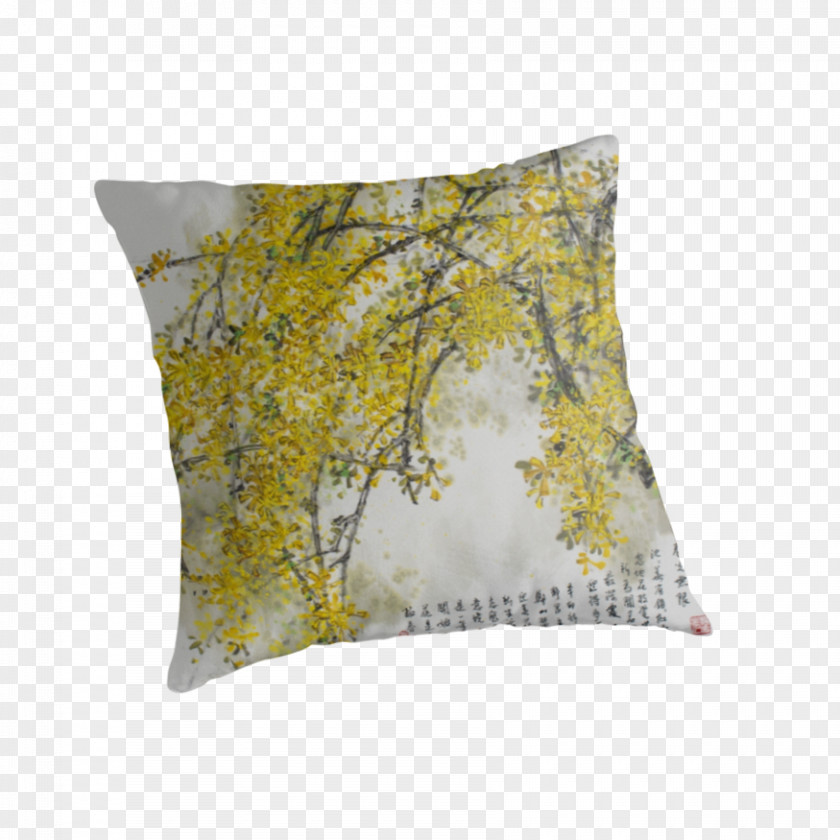 Winter Jasmine Throw Pillows Cushion PNG