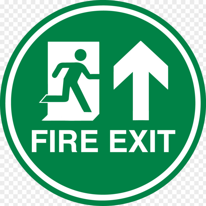 Building Exit Sign Emergency Fire Escape Arrow PNG
