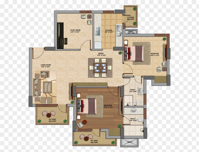 Floor Plan Tree 1000 Trees Apartment PNG