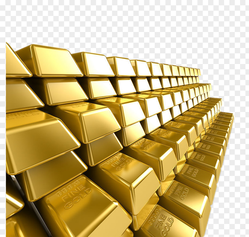 Gold Ladder Bar Reserve Finance Bullion PNG