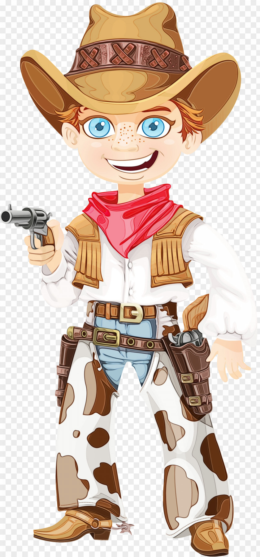 Style Cowboy Cartoon Action Figure Gun PNG