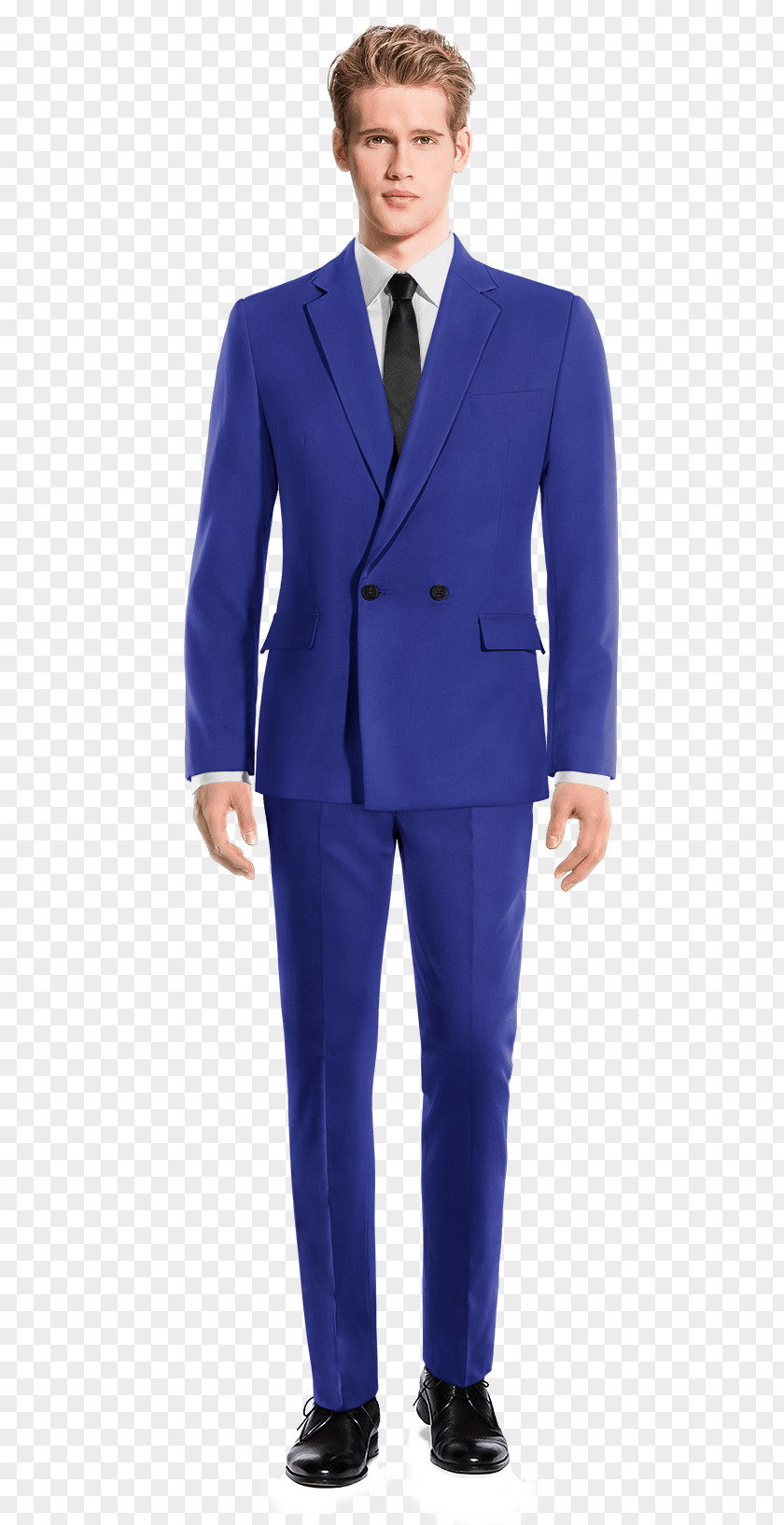 Suit Pants Jacket Blue Lapel Pin PNG