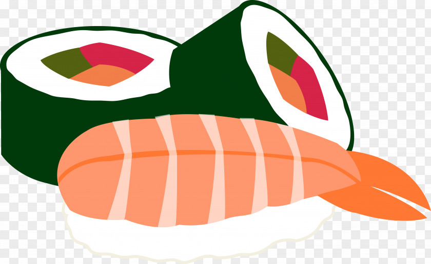 Cartooin Sushi Japanese Cuisine Makizushi Clip Art PNG
