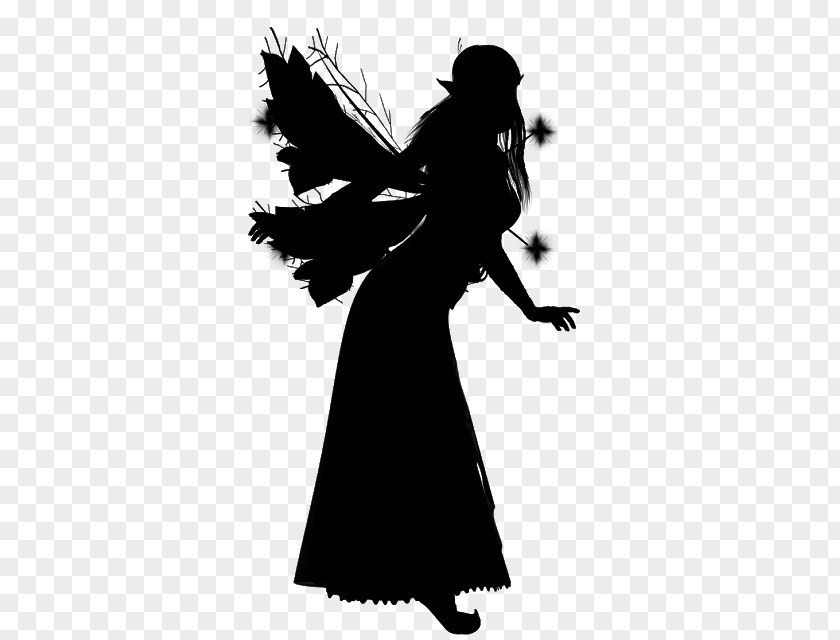 Cute Fairy Silhouette Drawing PNG