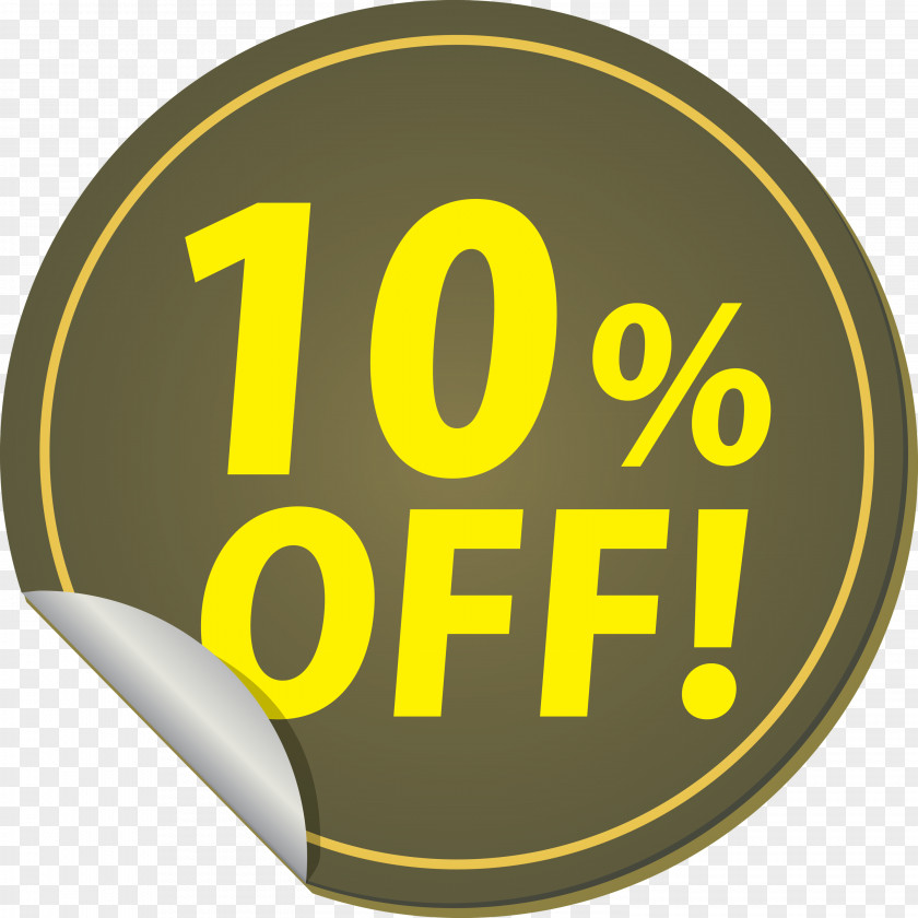 Discount Tag With 10% Off Label PNG