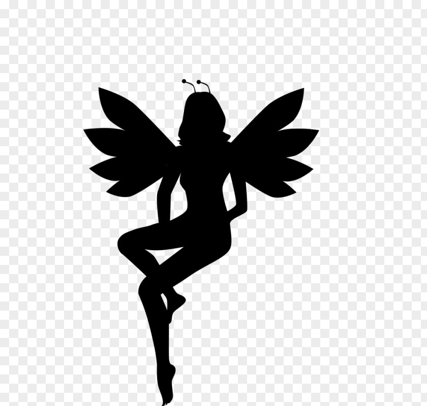 Silhouette Peeter Paan Fairy PNG