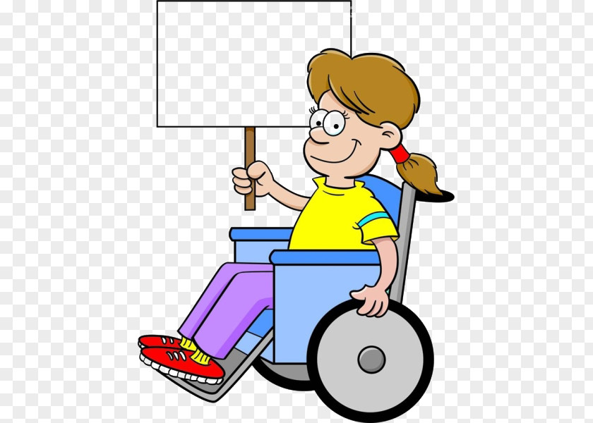 Wheelchair Disability Child PNG , Cartoon wheelchair girl clipart PNG