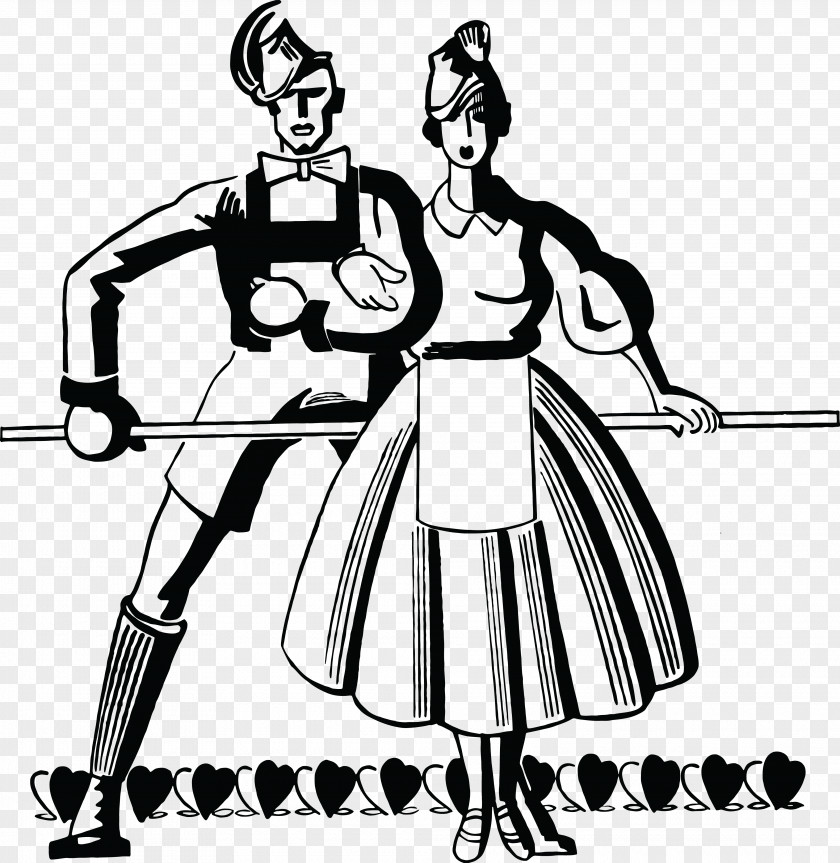Line Dancing Dance Black And White Theatre Clip Art PNG