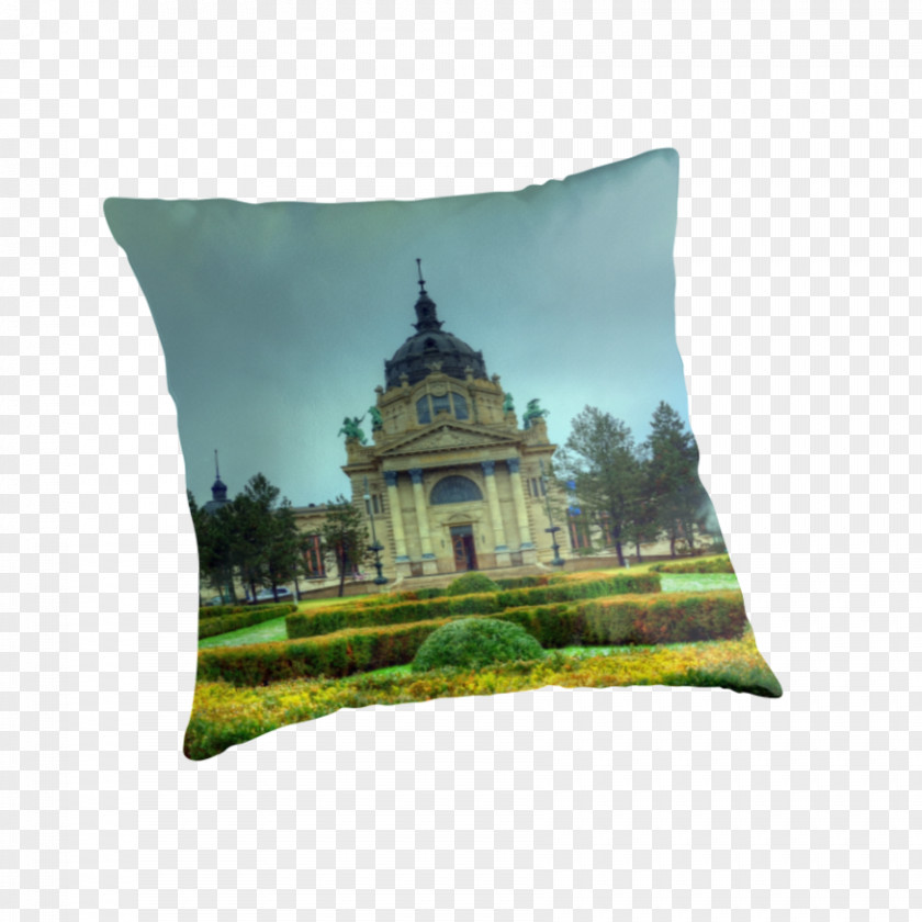 People In Park Széchenyi Thermal Bath Throw Pillows Cushion Spa PNG