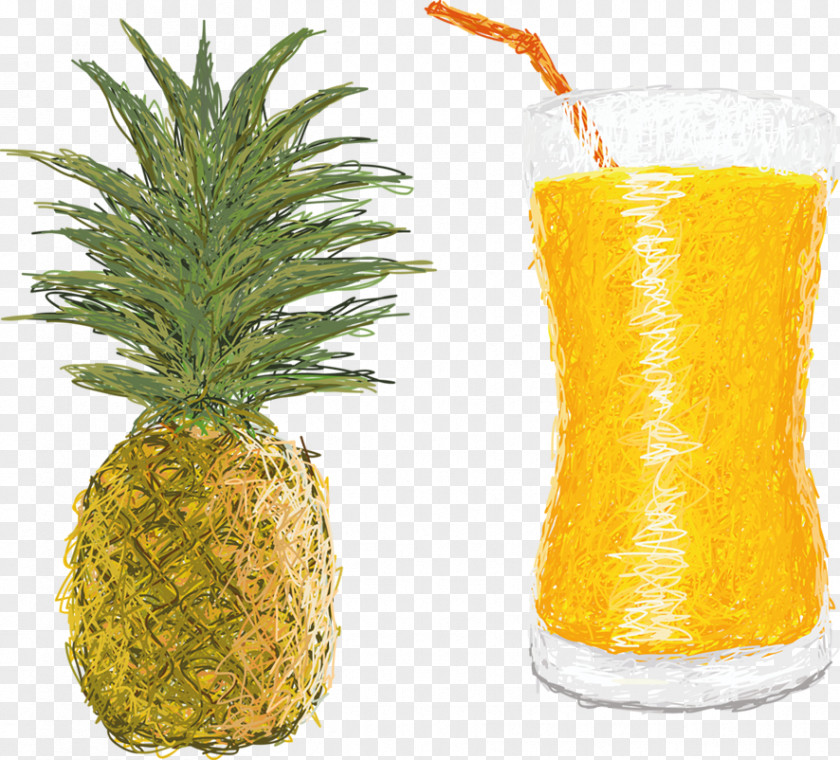 Pineapple Juice Material Free To Pull Orange Fruit Jus Dananas PNG