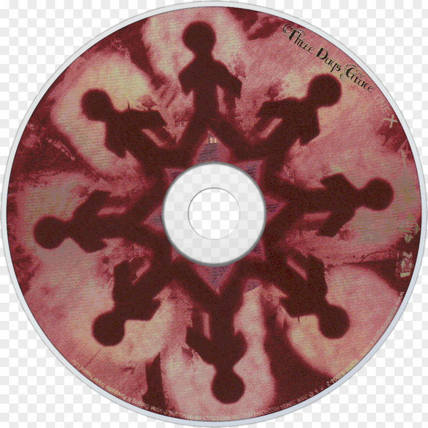 Three Days Grace One-X Compact Disc Maroon Disk Storage PNG