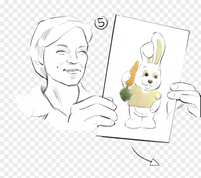 Color Plaster Molds Easter Bunny Illustration Sketch Paper Ear PNG