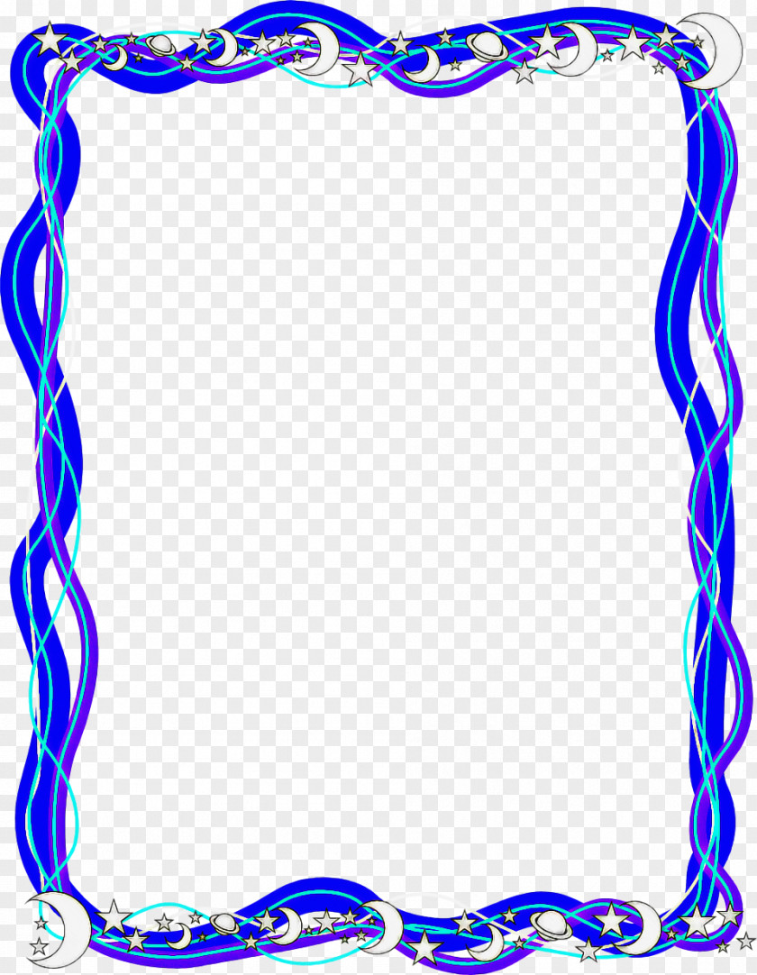 Picture Frame Blue Background PNG