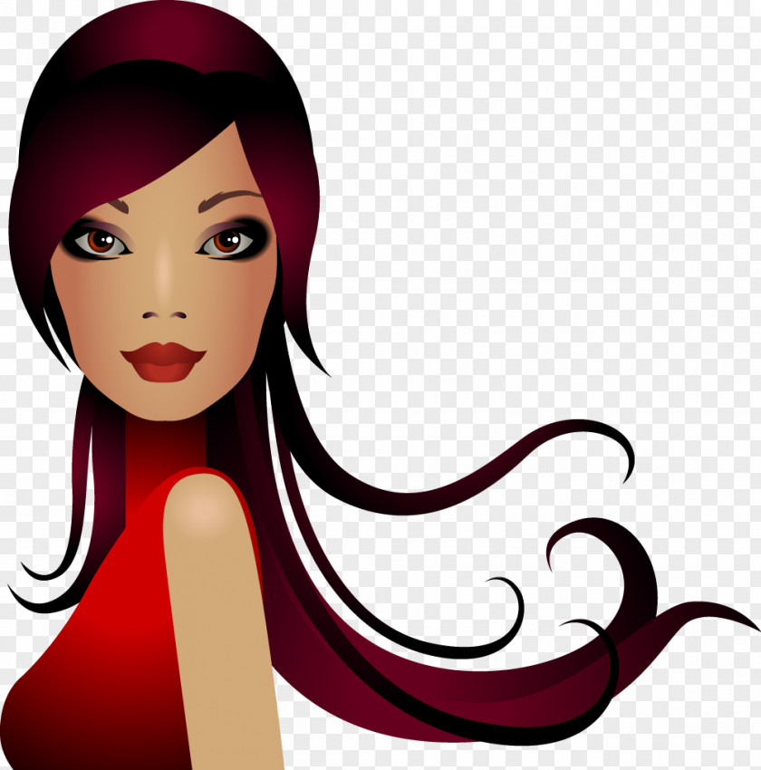 Women Hair Long Artificial Integrations Skin PNG