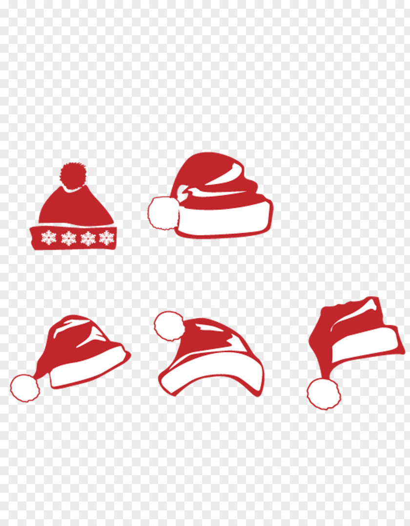 Hand-painted Hat Christmas Silhouette Cartoon PNG